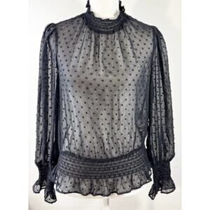 Meraki Sheer Outer Crepe Blouse - Size M